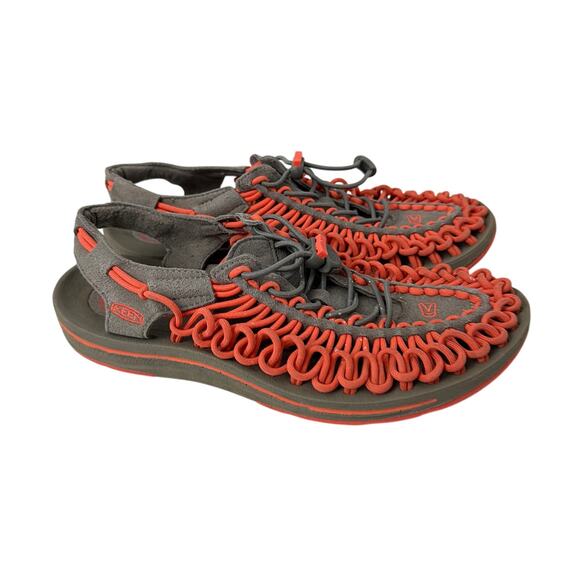 Keen Shoes - Keen Uneek Sandals Womens Size 9 Pink Gray Cord Comfort